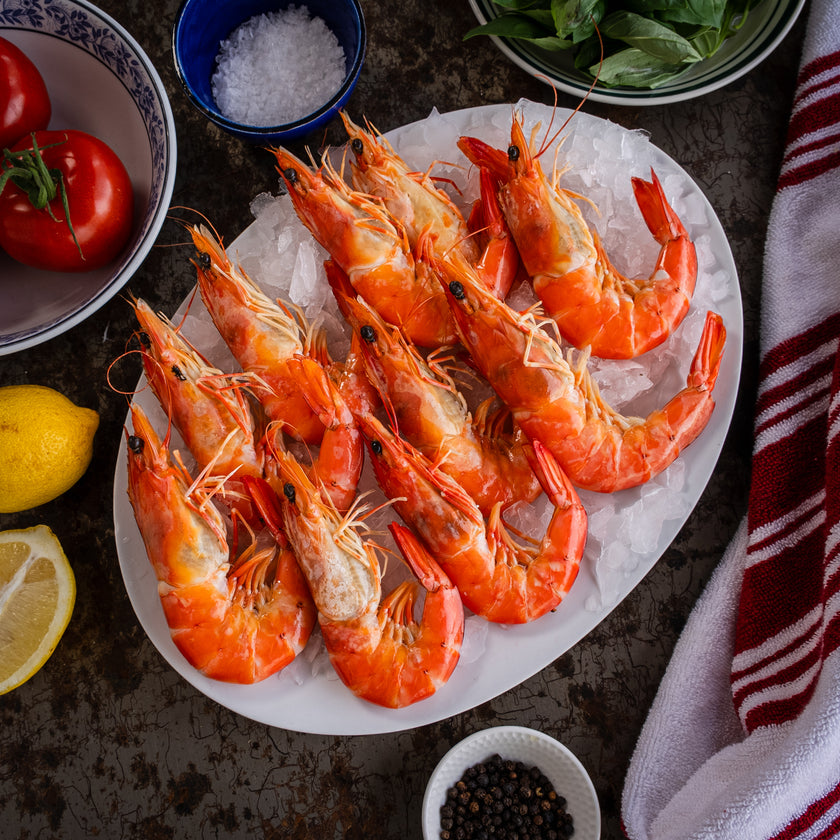 Jumbo Whole Cooked Prawns - 1kg – Wellington Seamarket